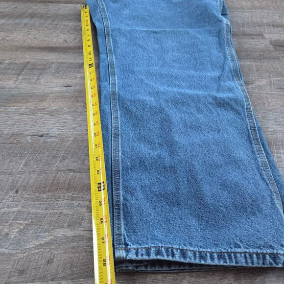 Men's Carhartt Denim Blue Jeans Size 44x30 RN14806 Work Wear - Picture 7 of 9